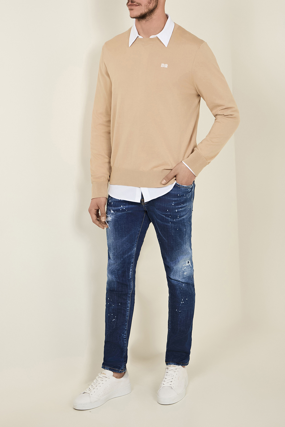 סריג עם צווארון מעוגל DSQUARED2